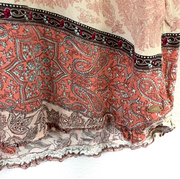 O’Neill Paisley Print Boho Beach Tunic Coverup - Picture 3 of 6